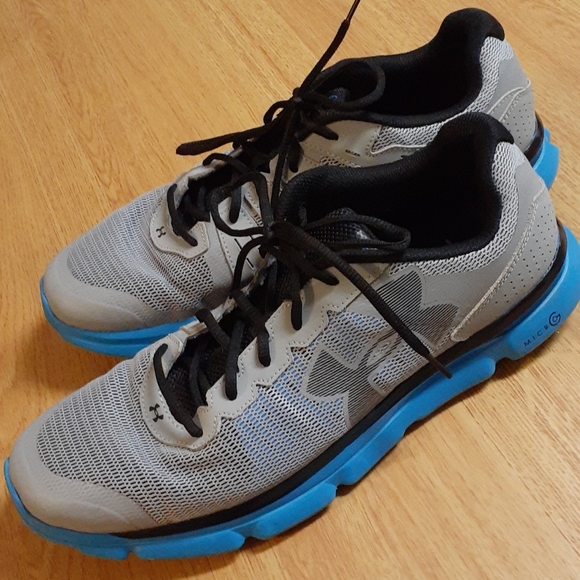 Under Armour sneakers 13 micro Gray leather blue